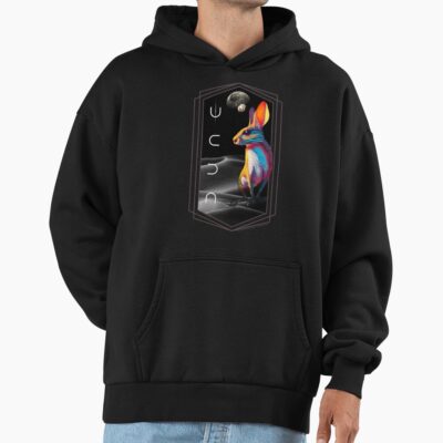Dune Sand Mouse Black Background Hoodie