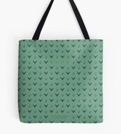 Dune Atreides And Harkonnen Symbol Pattern Green Tote Bag
