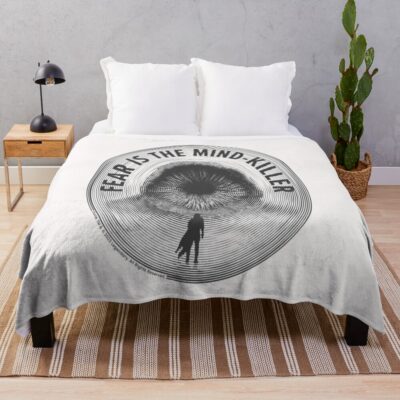 Dune The Sandworm Fear Is The Mind Killer Throw Blanket