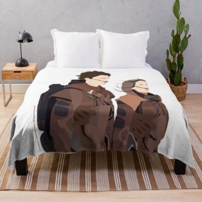 Paul Atreides And Lady Jessica Dune Throw Blanket