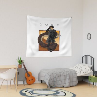 Dune Sandworm Riding Tapestry