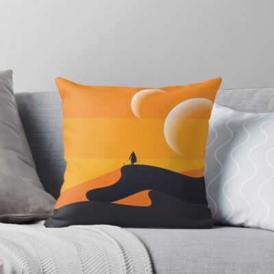 Dune 2021 Arrakis Poster Throw Pillow