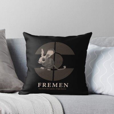 Dune Desert Mouse Muad Dib And Fremen Symbol Throw Pillow
