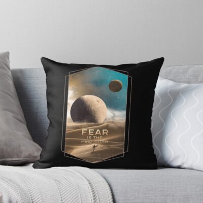 Dune Moons Muad Dib On Arrakis Throw Pillow